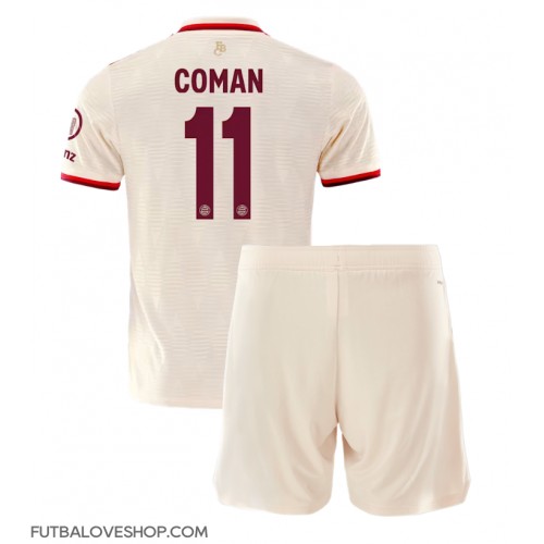 Dres Bayern Munich Kingsley Coman #11 Tretina pre deti 2024-25 Krátky Rukáv (+ trenírky)